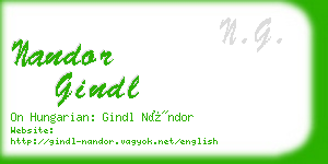 nandor gindl business card